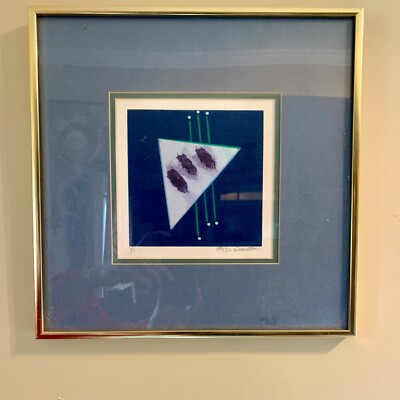 Original Abstract Art SYD KRAMER Framed & Matted - Artist Signed Monoprint 1/1