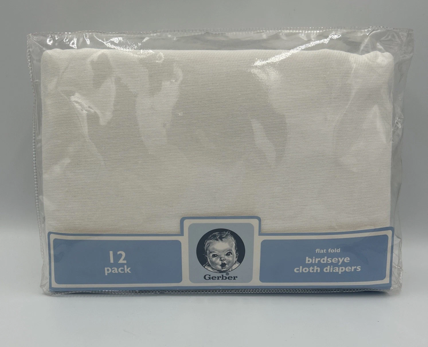 Gerber Flat Fold Birdseye Cloth Diapers 12 Pack 24 X 27 Inches 100% Cotton