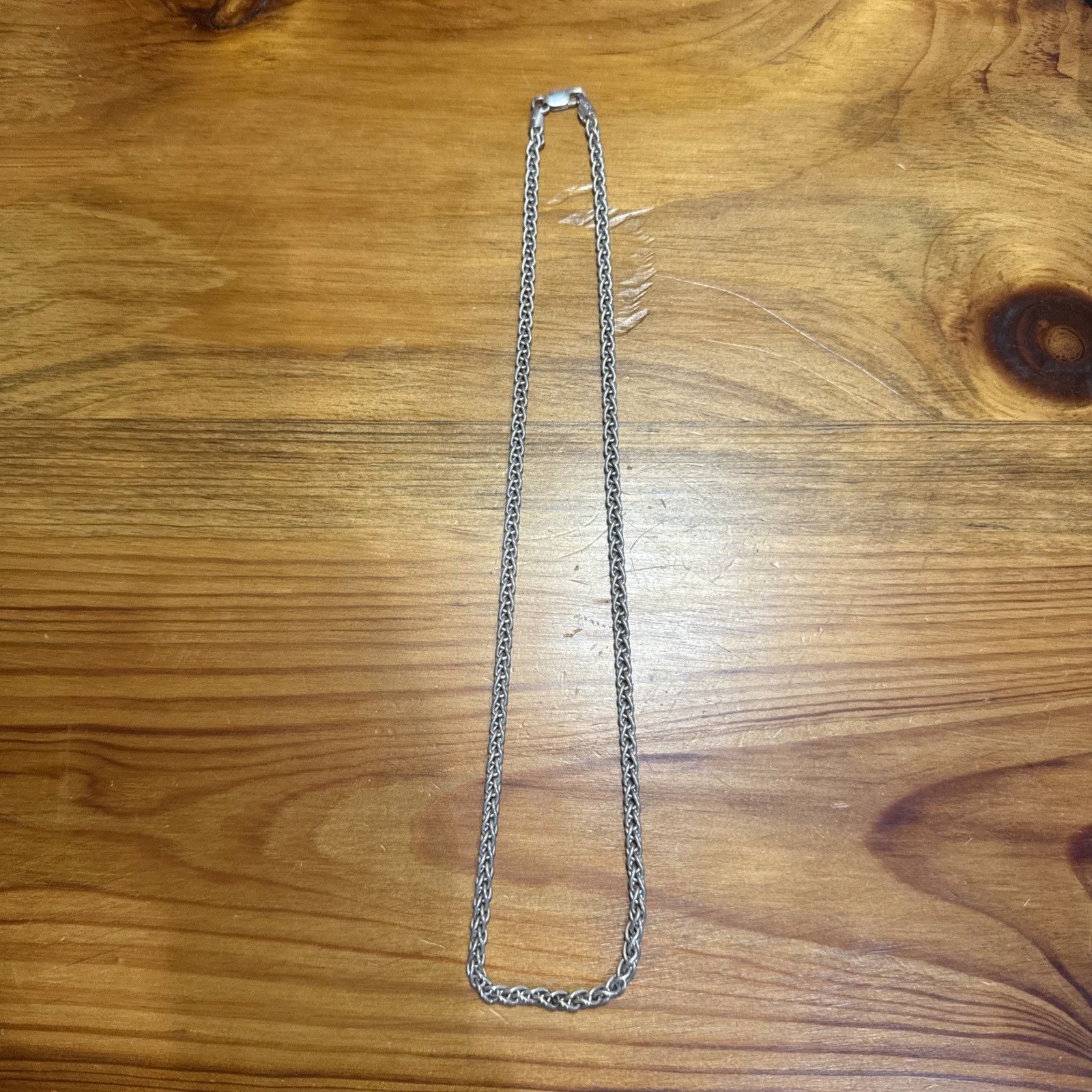 Solid Sterling Silver Twisted Braided Barley Chai… - image 1