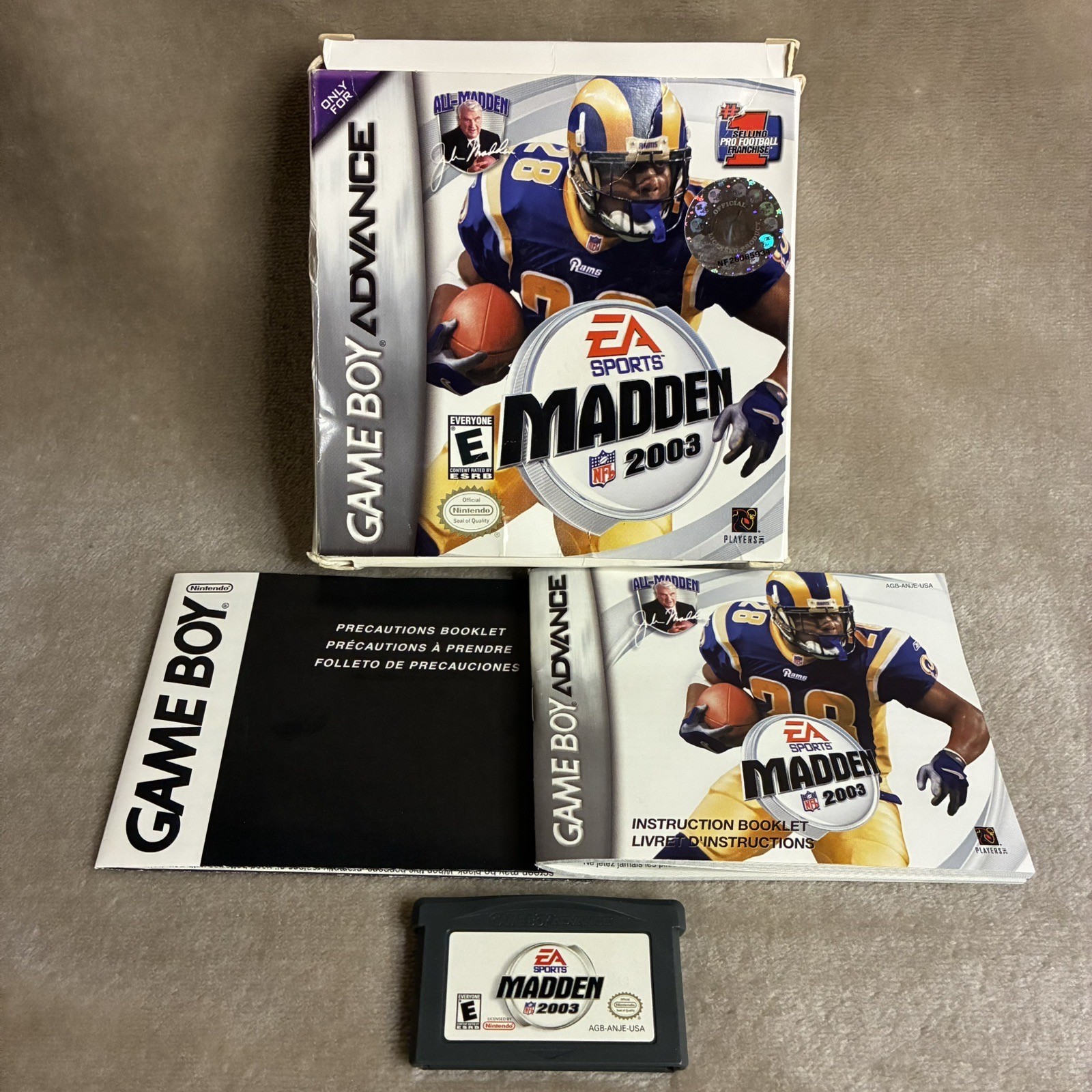 2003 Madden NFL  Game Boy Advance CIB Manual