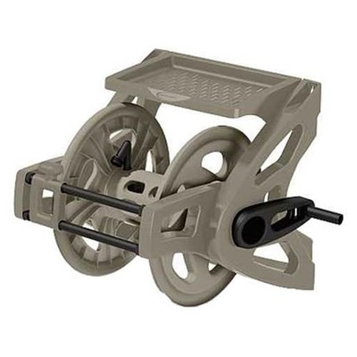 Suncast Slide Trak Wall-Mount Reel for 175 Ft Vinyl Hose, Dark Taupe - Reel Only