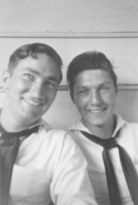 WWII 1945 Sailor's Honolulu Hawaii Photo Gsllo & Merchant in EMMA Cafe