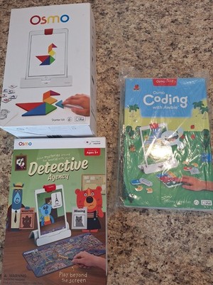 Osmo Learning iPad Bundle Lot Starter Kit, Detective Agency, Coding, Some New!