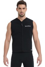 Mens Wetsuits Top Premium Neoprene 3mm Zipper Diving Vest 2095black3XL