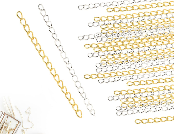 200 StüCk KettenverläNgerung,Armband FußKettchen VerläNgerungskette,VerläNgerung-image