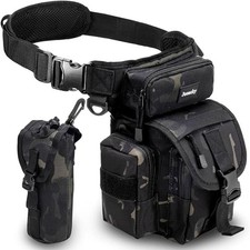 Men's Motorcycle Waist Drop Leg Bag Hip Belt Fanny Pack Tactical Thigh Pouch