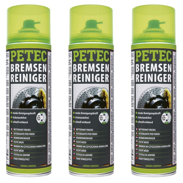 Petec 3X Bremsenreiniger Montagereiniger Entfetter 360° Ventil Spray 500Ml-image
