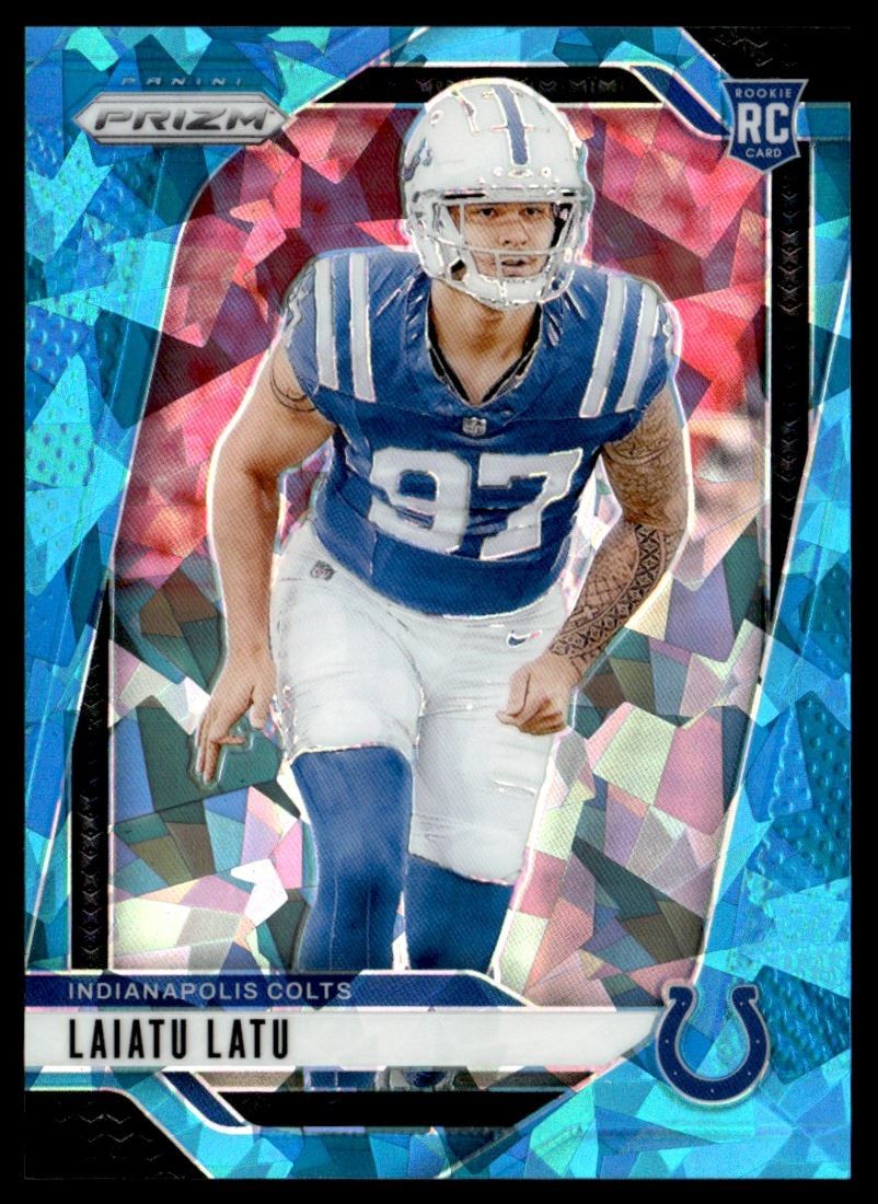 2024 Prizm Blue Ice Prizms Laiatu Latu Rookie 33/99 Indianapolis Colts #366