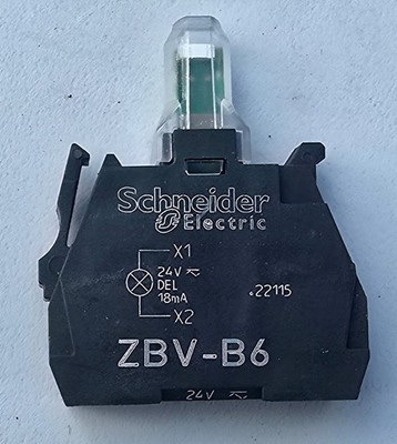 SCHNEIDER ZBV-B6 PUSH BUTTON INDICATOR LIGHT MODULE PLC NEW