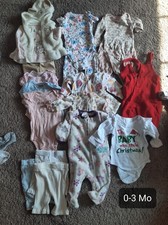 Baby Girl Clothing Lot 0-3 Months Multicolor Assorted Outfits Christmas