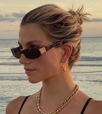 CHANEL RECTANGLE SUNGLASSES 74574S Brown Tortoise
