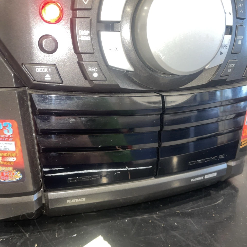 Retro 90s - 2000s Panasonic SA-AK320 5 CD Dual Cassette Radio Home Stereo READ - Image 3 of 4