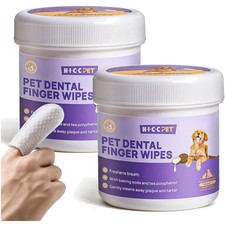 Pet Dental Wipes, 100 Ct, Plaque Tartar Removal