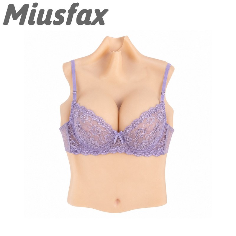 D Cup Silicone Filled Silicone Breast Forms Breast Plate Realistic Fake Boobs