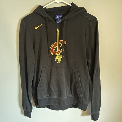Nike Cleveland Cavaliers Hoodie Mens Small Black NBA Pullover Cavs Swoosh
