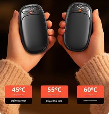 2-Pack Hand Warmers Rechargeable 6000mAh Portable Pocket Size 3 Heat Settings- 