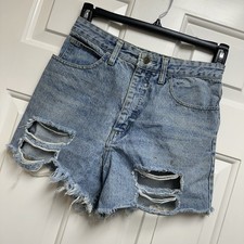 VTG Guess Georges Marciano Cut Off Jean Shorts Women 30 28 Distressed High Rise