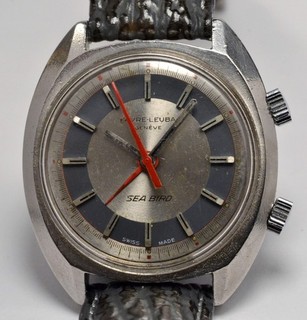 MONTRE ANCIENNE FAVRE LEUBA GENEVE ALARM REVEIL 1970 VINTAGE SWISS WATCH