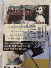 Aneheim Mighty Ducks Program Ticket Stub March 7 2006