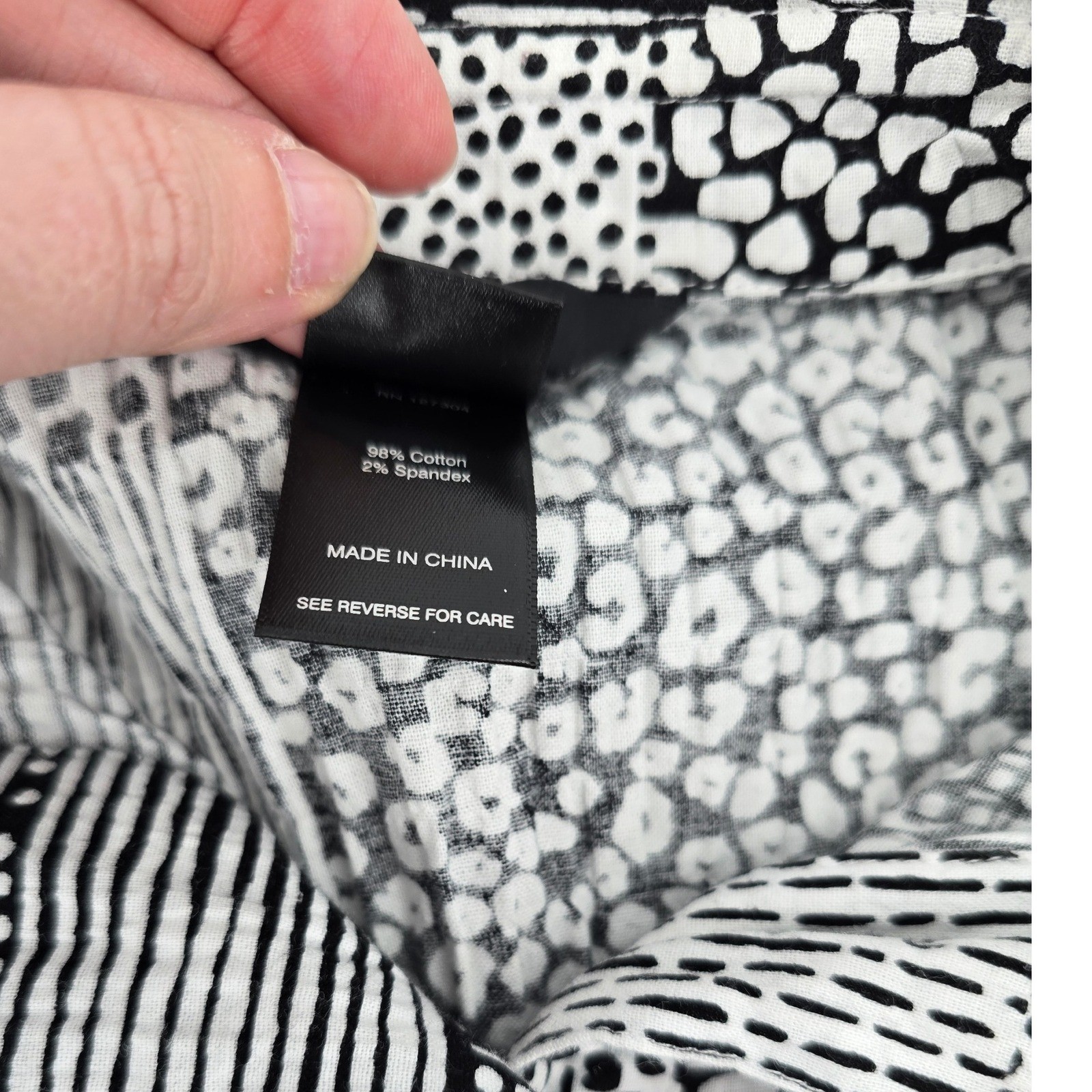 Ali Miles Black White Patchwork Tunic Medium Wire… - image 4