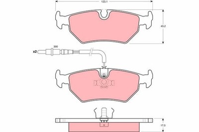 GDB1258 TRW Bremsbelagsatz, Scheibenbremse für CITROËN,FIAT,LANCIA,PEUGEOT