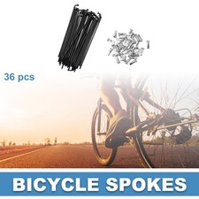Bike Bicycle Spokes 14G 94MM Mountain Bike Spokes steel Black 36Pcs