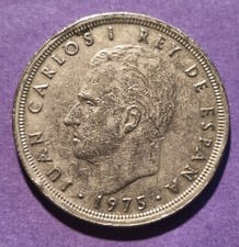 Coin 50 Ptas Pesetas 1975 Juan Carlos I Spain