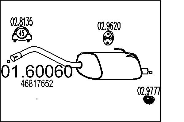 MTS EndschalldäMpfer (01.60060) FüR Fiat 500 Panda / Classic Ford KA |-image