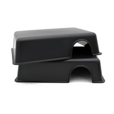 Reptile Hide Box Snake Feel Secure and Safe, Gecko Large 2 Pcs, Black