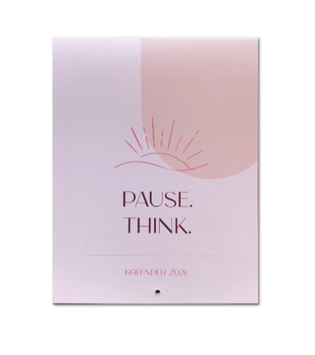 Wandkalender 2026 Pause. Think. Kalender zum Aufhängen Terminplaner Neu