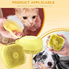 Dog Bath Brush Silicone Pet Shampoo Brush Soap Dog Scrubber Cat Massage Grooming