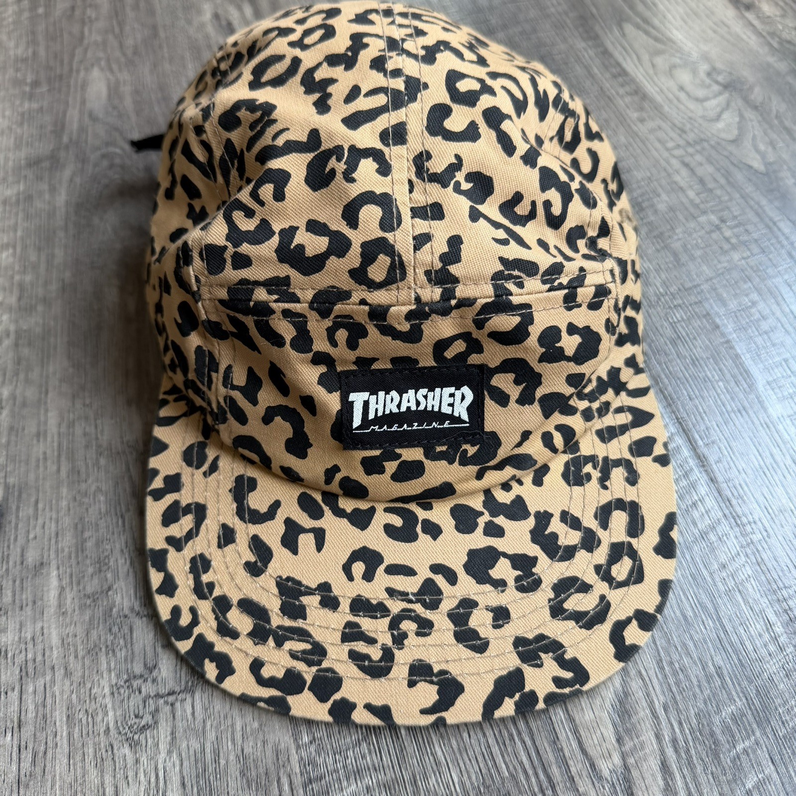 Thrasher Strapback 5 Panel Hat Cap Leopard Print … - image 1