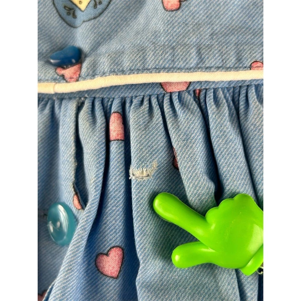 Daisy Kingdom Girls Dress Size 4 Blue Checkered Vintage Party NOTES - AC - Image 4 of 4