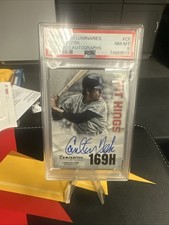 2019 Topps Luminaries Hit Kings #HK-CF Carlton Fisk PSA 8 GEM MINT Auto 4/15