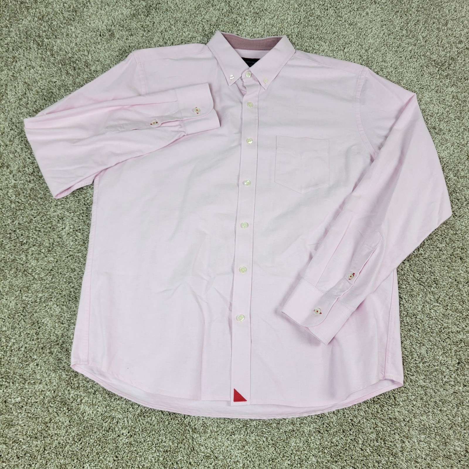 Untuckit Mens Large Solid Pink Button Down Long S… - image 2