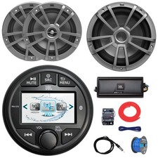 JBL PRV275 Marine Radio, 2x 6.5" Speakers, Wire, Antenna, 10" Sub, Amp w/Kit