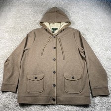 Vtg Lauren Ralph Lauren Jacket Womens 2X Button Up Hoodie Lightweight USA Made