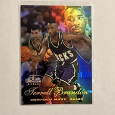 Fleer 1997-98 Flair Showcase Terrell Brandon #46 Milwaukee Bucks Row 2 Showpiece