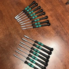 Wera Kraftform Micro Precision Nut Driver Set 15 Piece Metric SAE Multi Sizes