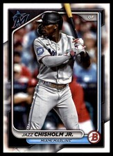 Jazz Chisholm Jr. 2024 Bowman #95 Marlins MLB READ FREE SHIPPING AutographDen