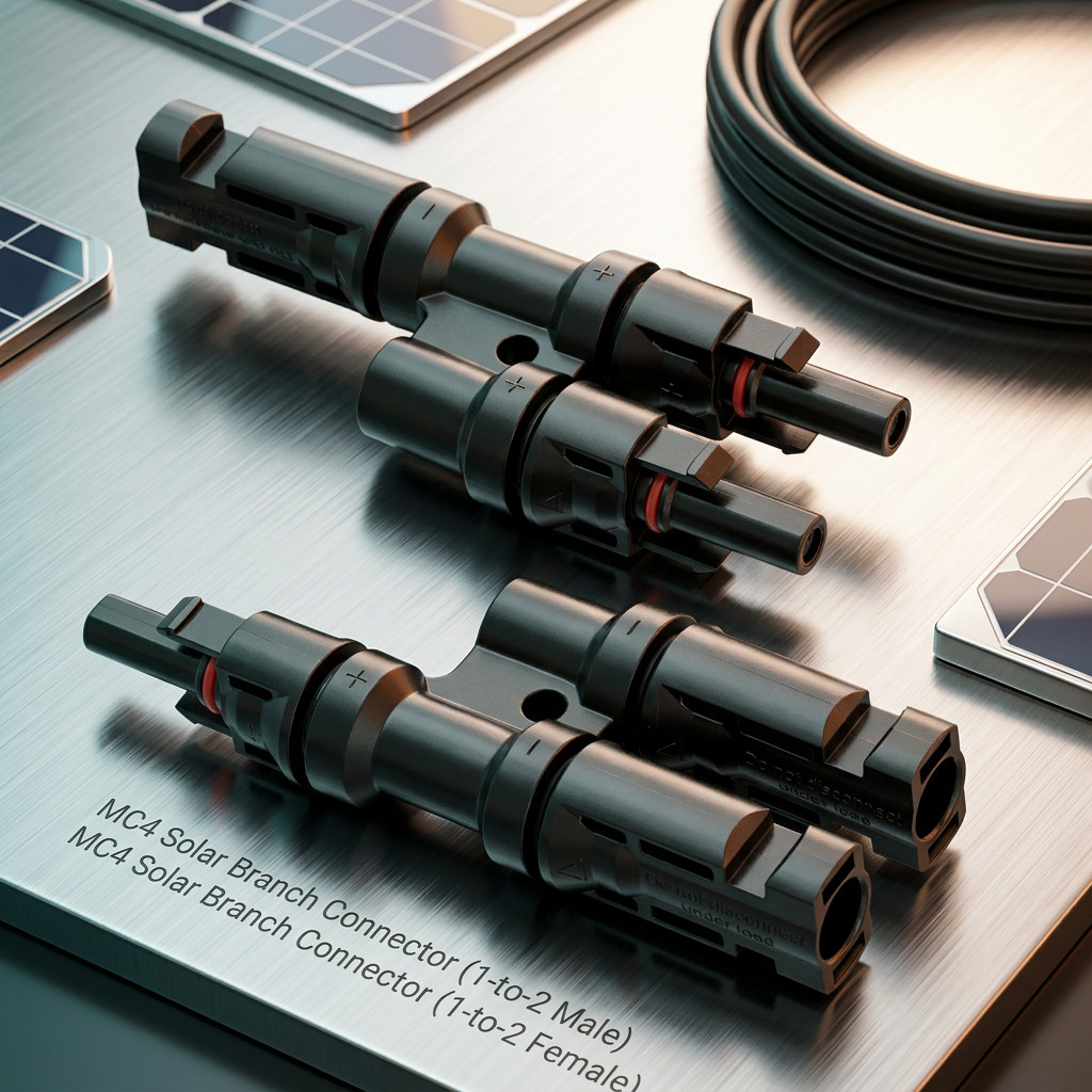 Y Branch Connectors Solar Panel Parallel 1 Pair 2 to 1 T Branch Parallel Adapter