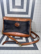 DOONEY BOURKE Vintage Black Leather Crossbody Shoulder Bag Made in USA