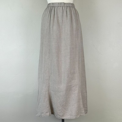 FLAX Shirt Women S 100% Linen Lagenlook Boho Flowy Long Maxi Substantial