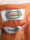 Talbots Irish Linen Size 12/25 Wide Leg Ankle Pants Trousers Orange Fully Lined  — photo 6