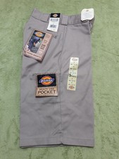 Dickies Loose Fit Work Shorts Gray/Blue Size 26 . NWT