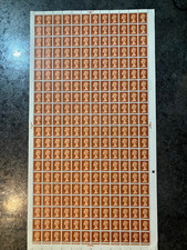 Queen Elizabeth ii 1/2d orange-brown pre-decimal Machin complete sheet of 240