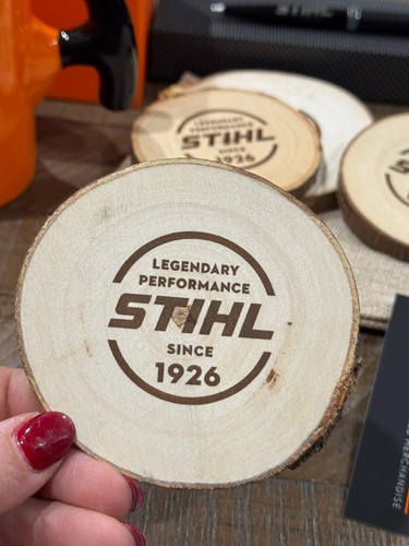 STIHL® "Woodlands" Wooden Coasters, Ceramic Coffee Mug, and Pen- Garage Gift Set - Picture 9 of 12