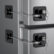 2 Pack Refrigerator Door Lock with Adhesive, Child Proof Fridge Door Lock for Ki