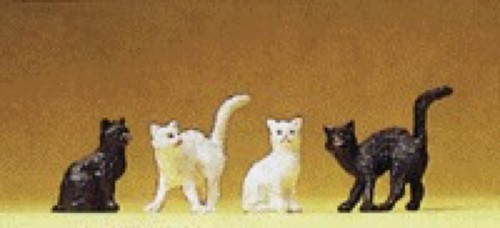 Figuras de animales domésticos Preiser 46047, gatos surtidos escala 1/24 1/25 5323 | Zustand: New