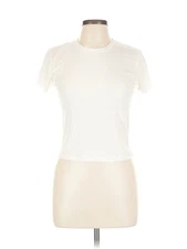 Olive and Oak Women Ivory Short Sleeve T-Shirt L